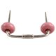 Pink Crackle Ceramic Bridge Handle